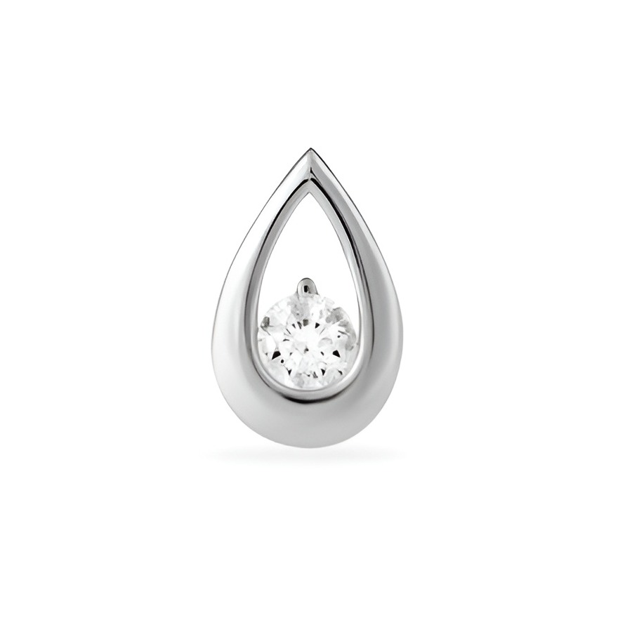 Подвеска из белого золота с фианитом