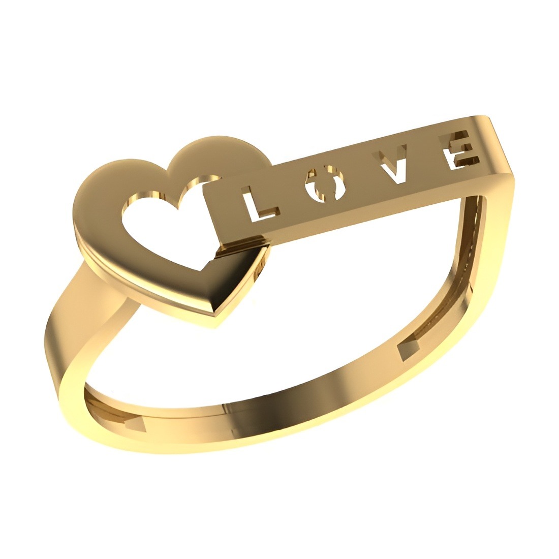 Кольцо «LOVE» из красного золота