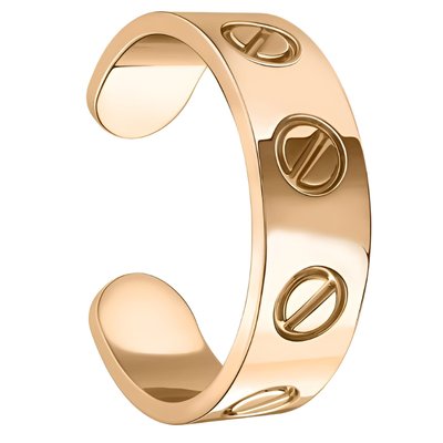 Серьга кафф из красного золота
