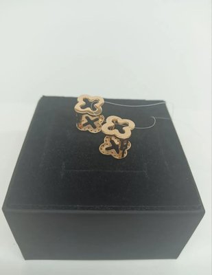 Серьги из красного золота с фианитами 3