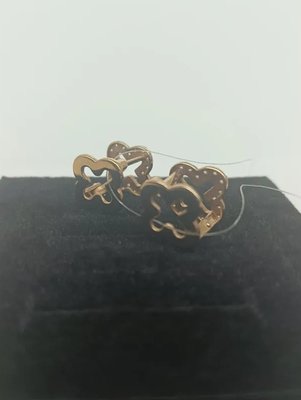Серьги из красного золота с фианитами 4