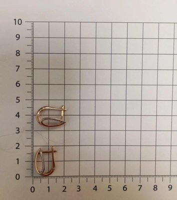 Серьги из красного золота с фианитами 5