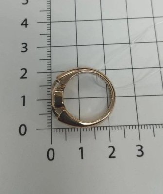Кольцо из красного золота с фианитами 5