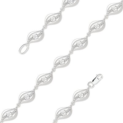 Браслет из серебра с фианитами 1
