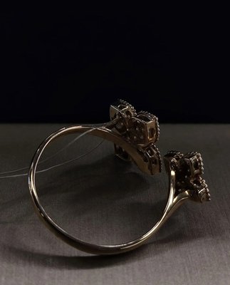 Кольцо из красного золота с фианитами 4