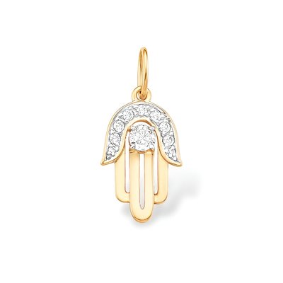 Подвеска из красного золота с фианитами 1