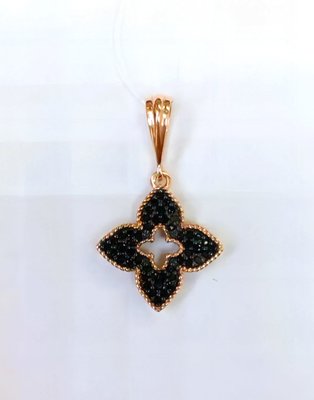 Подвеска из красного золота с фианитами 2
