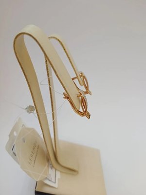 Серьги из красного золота с фианитами 3