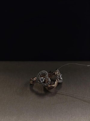 Серьги из красного золота с фианитами 4