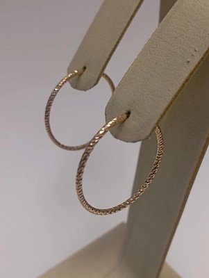 Серьги-конго из красного золота 4