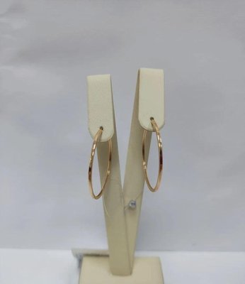 Серьги-конго из красного золота 4