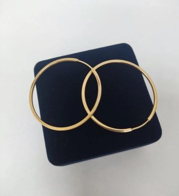 Серьги-конго из красного золота 3