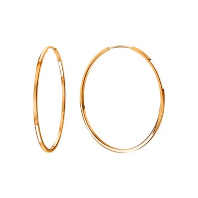 Серьги-конго из красного золота 1