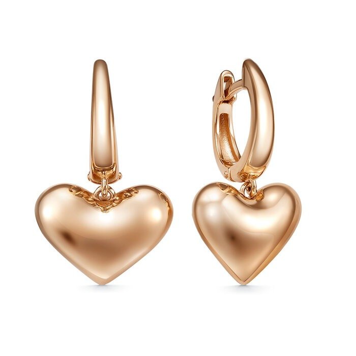 Серьги из красного золота 