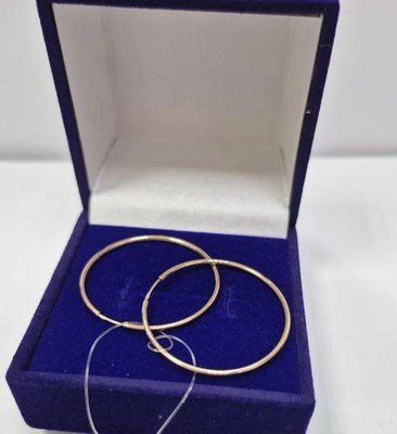 Серьги-конго из красного золота  2