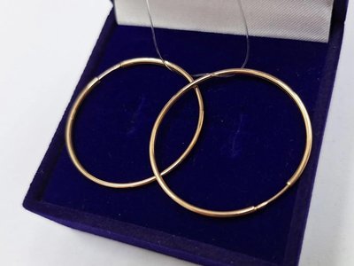 Серьги-конго из красного золота  3