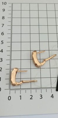 Серьги из красного золота с бриллианитами 6