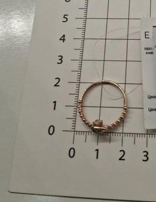 Кольцо из красного золота с фианитами 4
