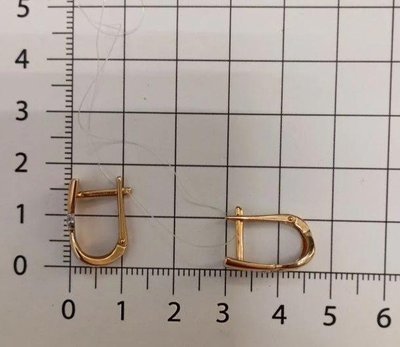 Серьги из красного золота с фианитами 5