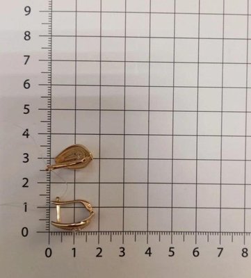 Серьги из красного золота с фианитами 4