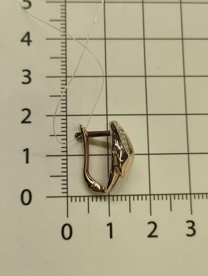 Серьги из красного золота с фиантиами 6