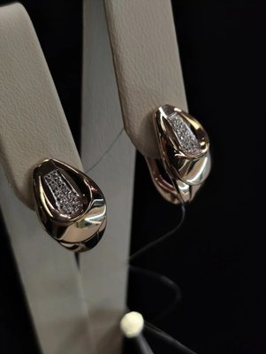 Серьги из красного золота с фиантиами 2