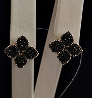 Серьги из красного золота с фианитами 3