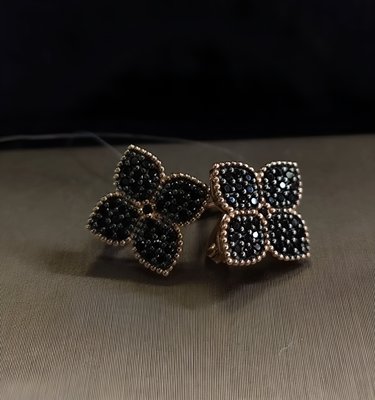 Серьги из красного золота с фианитами 2