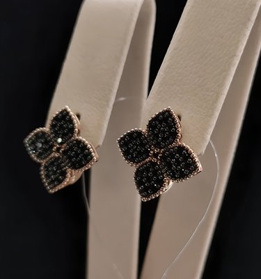 Серьги из красного золота с фианитами 4