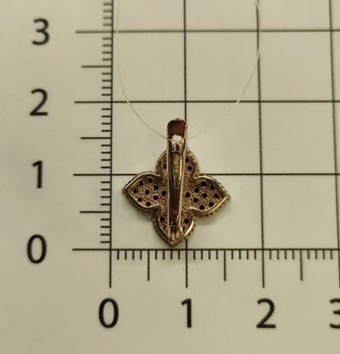 Серьги из красного золота с фианитами 6