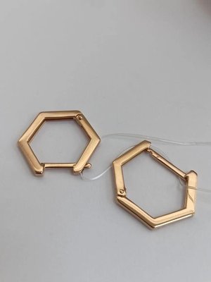 Серьги-конго из красного золота 3