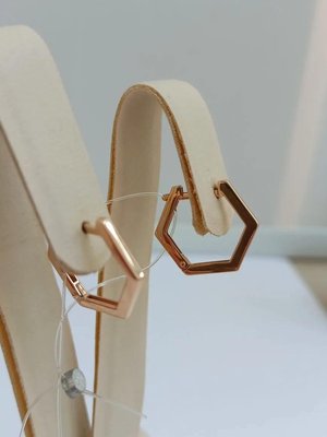 Серьги-конго из красного золота 2