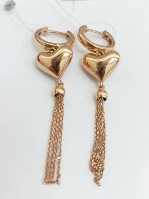 Серьги из красного золота  5