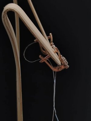 Серьги из красного золота с фианитами 3