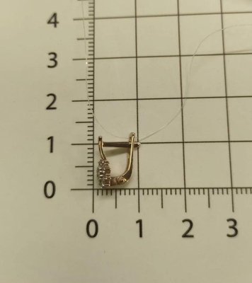 Серьги из красного золота с фианитами 6