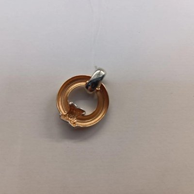 Подвеска из красного золота с фианитами 3