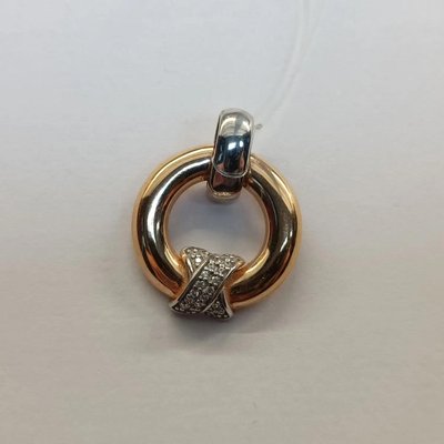 Подвеска из красного золота с фианитами 2