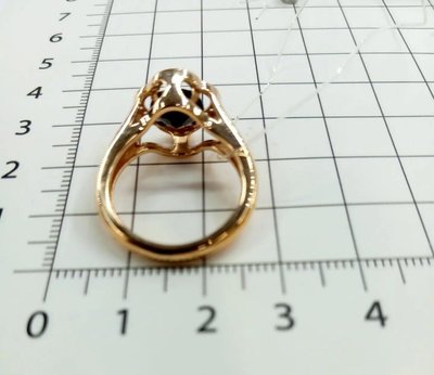 Кольцо из красного золота с фианитами 5