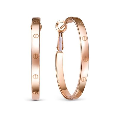 Серьги-конго из красного золота 1