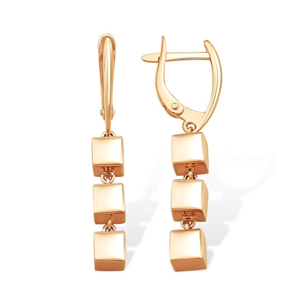 Серьги из красного золота