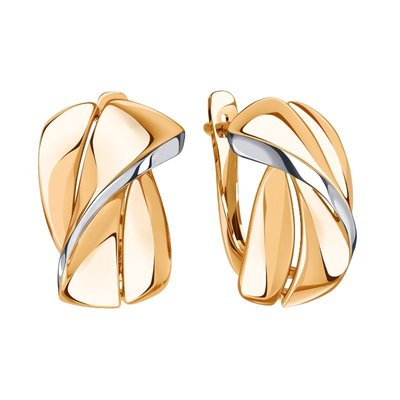 Серьги из комбинированного золота 1