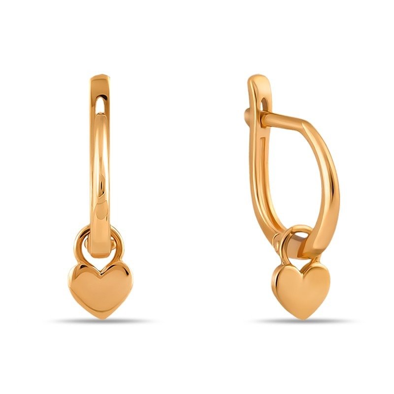 Серьги из красного золота