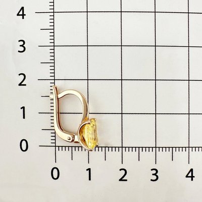 Серьги из красного золота с бриллианитом 3