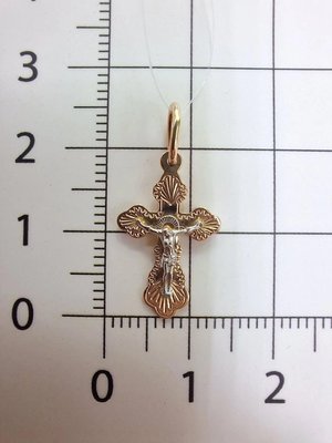 Крест из красного золота  4